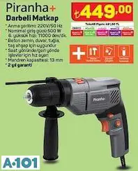 PİRANHA DARBELİ MATKAP PİRANHA DARBELİ MATKAP